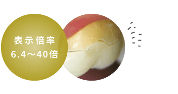 表示倍率6.4〜40倍