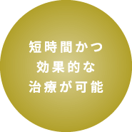 通院1日最短1時間の治療も可能